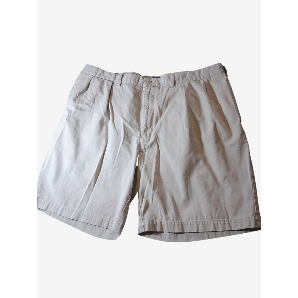 Polo Ralph Lauren Tyler Short Mens 42 Tan Khaki Pleated Chino Cotton Shorts